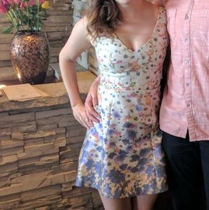 Adrianna Papell Floral Shine Derby Dress